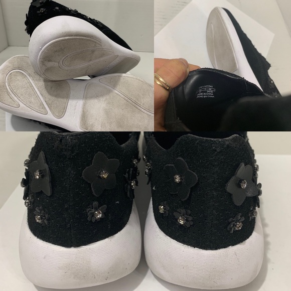 Zara leather Floral slip on sneakers size 7 - Picture 6 of 8